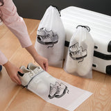 Boxtoday 1/2/5Pcs Transparent Shoes Storage Bag Portable Travel Packing Drawstring Pouch Waterproof Dust-proof Bags Home Shoes Organizer