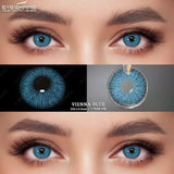 Boxtoday Fashion Blue Contact Lenses 1 Pair Color Contacts Lenses for Eyes Natural Colored Pupils for Eye Yearly Green Contacts