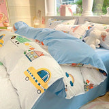 Boxtoday Cute Cartoon Bedding Set Kids Adult Favorite Duvet Cover Pillowcase Flat Sheet Single Full Size Queen Girls Boys Bed Linens