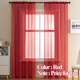 Boxtoday Semi White Sheer Curtain Light Filtering Panel Solid Voile Tulle Window Treatment for Living Room Bedroom Custom Made