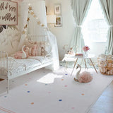 Boxtoday Children's Room Carpet Cute Soft Round Tassel Floor Mat Large Area Living Room Bedroom IG Decoration Polka Dots