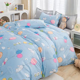 Boxtoday New Korean Style Bedding Set Kids Adults Twin Full Queen Size Bed Flat Sheet Duvet Cover Pillowcases Coffee Stripe Bed Linen