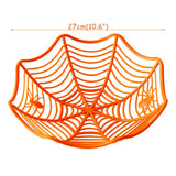 Boxtoday Halloween Decoration Black Spider Web Bowl Fruit Plate Candy Biscuit Package Basket Bowl Trick or Treat Halloween Party Supplies