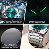 Boxtoday Luxury Quartz Man Wristwatch Sport Men Watches Waterproof Luminous Date Week Stainless Steel Men's Watch Male Reloj+box