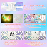 Boxtoday Butterfly Wings with Light Music Electrical Elf Wings Glowing Angel Wing Halloween Dress Up Prop Girls Happy Birthday Party Deco