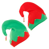 Boxtoday Plush Material Christmas Hat Festive Metal Bell Curled Peak Plush Hat Unisex Santa Hat For Costume Accessory