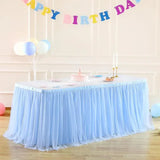 Boxtoday 6/9/14FT Table Skirts Birthday Tulle Table Skirting Wedding Party Tutu Tulle Table Skirt Baby Shower Wedding Party Home Decor