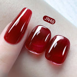 Boxtoday 10ml Blood Red Jelly Gel Nail Polish Halloween Nails Art Gel Polish Sheer Translucent Nail Gel for Winter Manicure