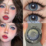 Boxtoday  1 Pair Hot Selling Color Contact Lenses With Prescription Myopia Lenses Green Lens for Women Makeup Yearly Fast Shipping