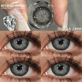 Boxtoday 1pair Color Contact Lenses for Eyes Black Lenses Cosmetic Big Eye Lenses Gray Pupils Lens Yearly Natural Eye Contacts