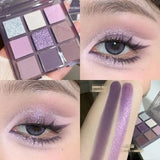 Boxtoday New Dream Girl Nine-color Eyeshadow Tray Smoke Lace Pearl Matte Highlight Gray Purple Spice Multi-functional