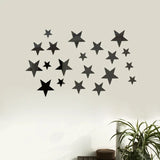 Boxtoday 20pcs Star Wall Sticker 3D Acrylic Irregular Mirror Vanity Living Room Decoration Cartoon Wall Stickers for Kids Room Home Decor