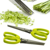 Boxtoday Stainless Steel Muti-Layers Kitchen Scissors Vegetable Cutter Scallion Herb Laver Spices Cooking Tool Cut Kitchen Accessories