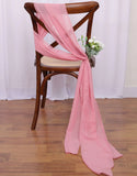 Boxtoday 24PCS 17x275cm Chiffon Chair Sashes Wedding Chair Decoration  Long For Wedding Aisle Decorations Party Banquet Event Baby Shower