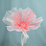 Boxtoday Organza Handmade Silk Poppy Big Flower Wedding Road Guide Chrysanthemum DIY Party Window Decoration Decoration 50cm/60cm70cm