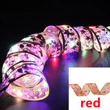 Boxtoday LED Ribbon Lights Christmas Decoration Christmas Tree Ornaments DIY Lace Bows String Lights Navidad Home Decors New Year