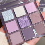 Boxtoday New Dream Girl Nine-color Eyeshadow Tray Smoke Lace Pearl Matte Highlight Gray Purple Spice Multi-functional