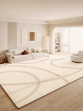 Boxtoday Cream Abstract Luxurious Striped Carpet Artistic Creative Living Room Carpets Large Size Balcony Rug Easy To Clean Bedroom Rugs