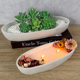 Boxtoday Oval Cement Ship Candle Jar Silicone Molds Concrete Wax Box Candle Tray Jewelry Storage Containers DIY Crafts Gifts Home Decor