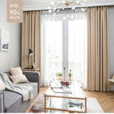 Boxtoday Ins Cotton Linen Full Blackout Living Room Curtain Light Luxury Thick Study Curtains Sunscreen Heat Insulation Bedroom Drapes