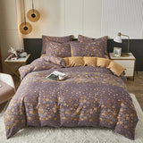 Boxtoday  Cotton Soft Bedding Set Stripe Printing Duvet Cover with Pillow Case Flowers Quilt Cover Pillowcases Sets