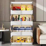 Boxtoday Multifunctional plastic kitchen cabinets, home furniture, floor-standing multi-layer storage cabinets, simple living room foldin