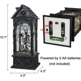 Boxtoday Halloween Ghost Projection Snow Globe Lantern with 6-Hour Timer, Battery Operated for Spooky Halloween Festival Party