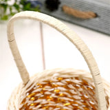 Boxtoday Weaving Baskets Plastic Rattan Portable High-quality Multi-functional Home Decor Home Storage Flower Basket Woven Design