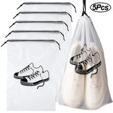 Boxtoday 1/2/5Pcs Transparent Shoes Storage Bag Portable Travel Packing Drawstring Pouch Waterproof Dust-proof Bags Home Shoes Organizer