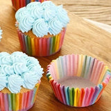 Boxtoday 100Pcs Rainbow Cake Paper Cup