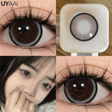 Boxtoday Korean Style Colorcon Gray Colored Lenses Blue Eye Contacts with Graduation Brown Big Eye Natural Colored Pupils for Eyes