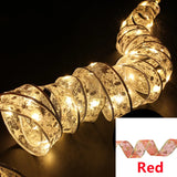 Boxtoday LED Ribbon Lights Christmas Decoration Christmas Tree Ornaments DIY Lace Bows String Lights Navidad Home Decors New Year