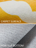 Boxtoday Irregular Creative Carpet Art Yellow Spot Rugs Comfortable Soft Play Living Room Carpets Machine Washable Easy Care Bedroom Rug