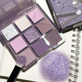 Boxtoday New Dream Girl Nine-color Eyeshadow Tray Smoke Lace Pearl Matte Highlight Gray Purple Spice Multi-functional