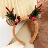 Boxtoday 1Pc Cute Deer Horn Hair Band Children's Christmas Headwear Autumn and Winter Plush Headband Hair Clip Women's Patry Accessories