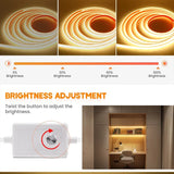 Boxtoday High Bright 220V COB LED Strip Light 110v Switch/Dimmable RA90 Flexible Neon Tape Kitchen Cabinet  lighting Waterproof Garden