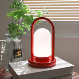 Boxtoday Retro Portable Rechargeable Desk Lamp, Bedroom Night Light, Red Wireless Touch Dimming, Outdoor Camping Portable Light