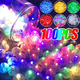 Boxtoday 100/10Pcs Mini LED Balloon Light Colorful Flashing Luminous Tumbler Ball Lamp Lantern Light Christmas Wedding Party Decorations