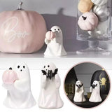 Boxtoday Halloween Ceramic Cute Spooky Ghost Decoration Doll Pink Pumpkin Bat For Home Party Festival  Doll Home Garden Decorations