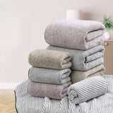 Boxtoday Grade 5A Antibacterial Bath Towel Bamboo Charcoal Fiber Towel Set Thickened High Density Towels Set Coral Fleece