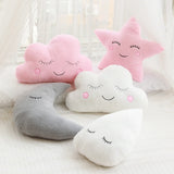 Boxtoday New Stuffed Cloud Moon Star Raindrop Plush Pillow Soft Cushion Toys For Children Baby Kids Girl Christmas Gift Room Car Decor