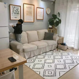 Boxtoday Nordic Simple Living Room Carpet Large Area Sofa Coffee Table Plush Mat Decorate Bedroom Bedside Line Fluffy Rug