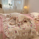 Boxtoday Summer Quilt   2024 New  Cotton Korean Ins Lace Fragmented Series  Air Condition Quilt High Quality Summer Blanket set