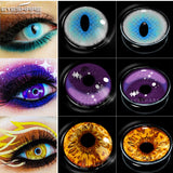 Boxtoday 1Pair Color Contact Lenses for Eyes Cosplay Colored Lenses Halloween Anime Blue Lenses Beauty Yearly Eyes Contact Lens