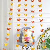 Boxtoday 2/5 Strings Paper Butterfly Garland Hanging Wedding Fairy Birthday Party Decoration Butterflies DIY Banner Baby Shower Suppie