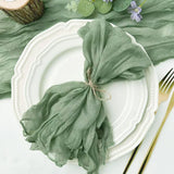 Boxtoday 6PC Sage Green Gauze Cheesecloth Napkin Table placemat Setting Dining Wedding Party Banquet Christmas Banquets Arches Cake Decor