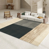 Boxtoday Gold Beige Carpet Stripes Geometric Living Room Carpets Luxurious Artistic Home Decoration Rug Easy Clean Bedroom Rug