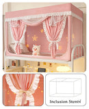 Boxtoday French lace Dormitory Mosquito Net Bed Tent Canopy Square Mosquito Net Blackout curtain window