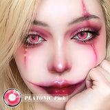 Boxtoday 2PCS/Pair Pink Contact Lenses Halloween Anime Accessories Eye Contacts Color Cosplay Anime Lenses Yearly Contact Lens