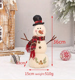 Boxtoday 48cm -75cm Printed Fabric Plush Scalable Snowman Doll Christmas Family Party Decorative Ornaments Happy 2024 New Year